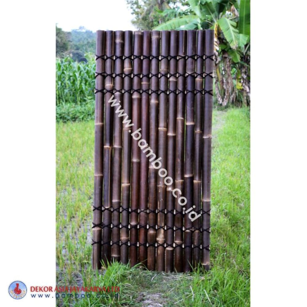 Black Bamboo Half Raft Panel - Bamboo Panels, Bamboo Screen, Bamboo Screens