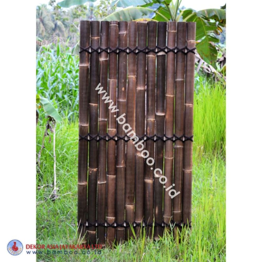 Black Bamboo Half Raft Panel - Bamboo Panels